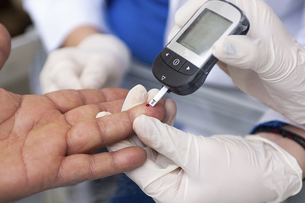 A blood test to determine fasting plasma glucose concentration for the diagnosis of diabetes